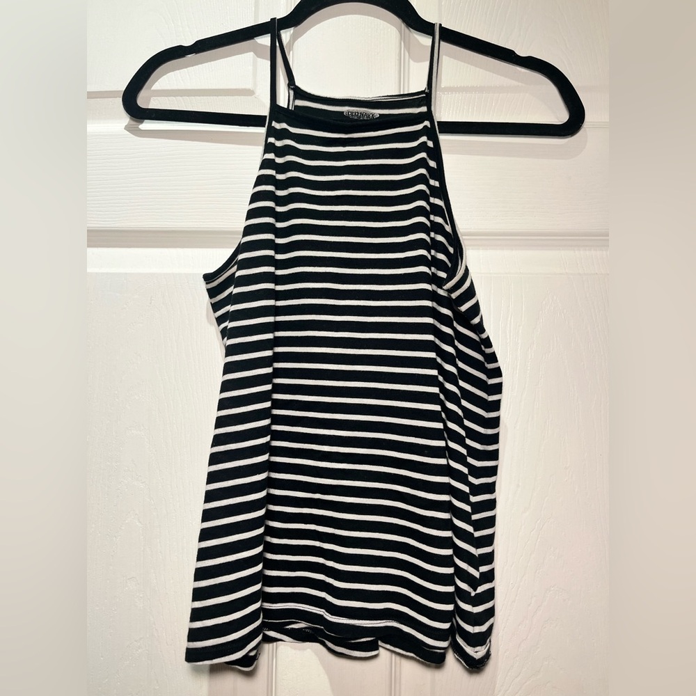 Old Navy Black and White Striped Tank